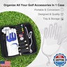 Ponsonbay Golf Glove Holder Case for Accessories with Removable Glove Shaper Portable Golfer Gifts for Men and Women Golf Caddy Organizer Case with Storage Slots for Divot Tools, Tees and Ball Markers