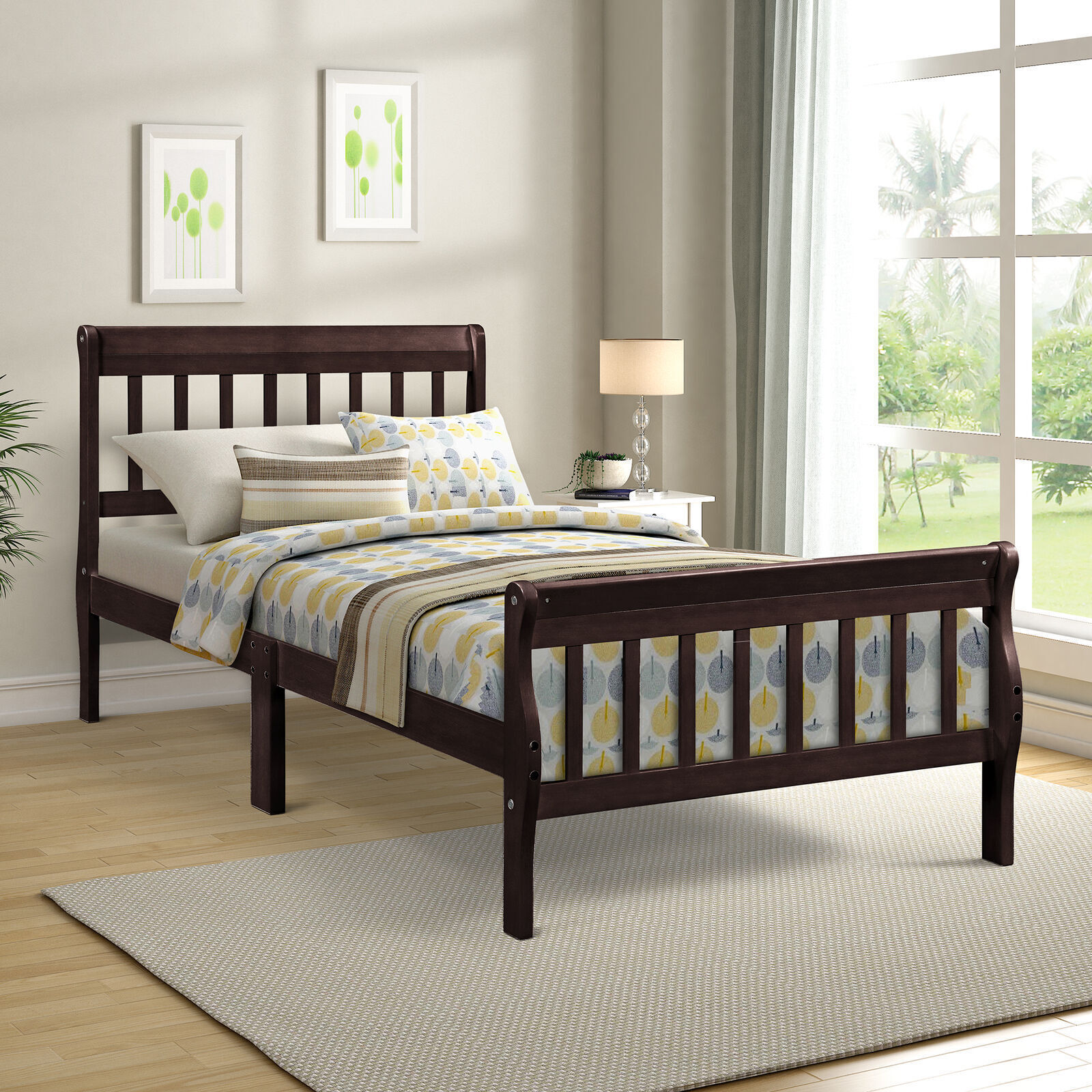 W/ Wooden Slat Support Us