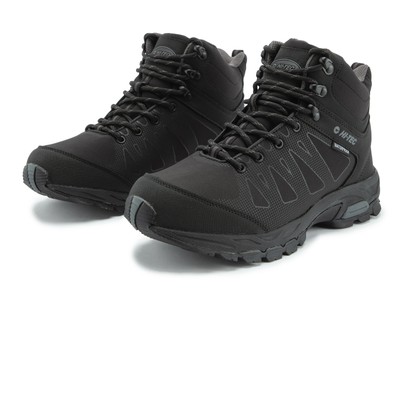 HI-TEC HI-TEC MENS RAVEN MID WATERPROOF WALKING BOOTS - BLACK SPORTS OUTDOORS