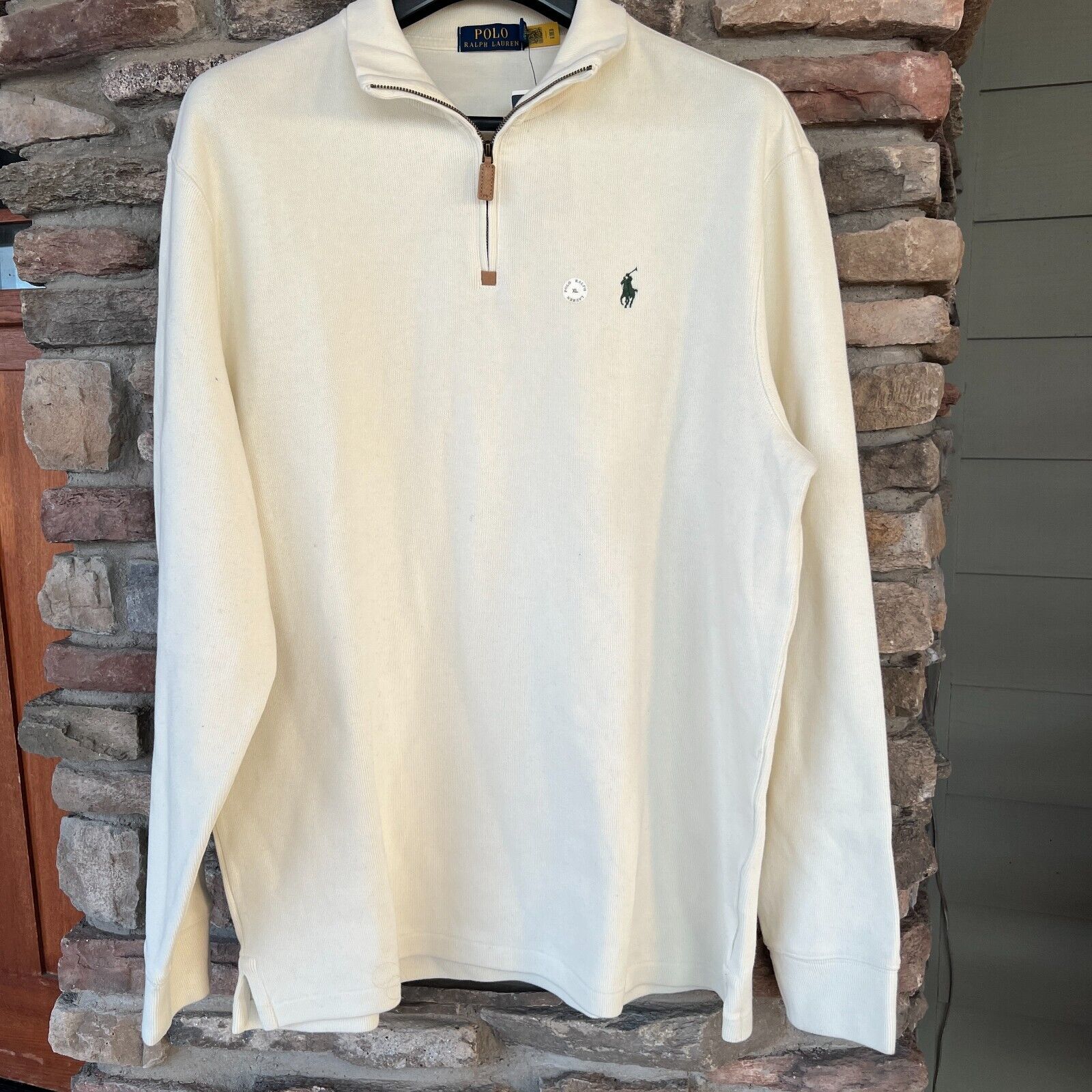 POLO RALPH LAUREN Men's French Ribbed Cotton 1/4 Zip POLO RALPH LAUREN Men's French Ribbed Cotton 1/4 Zip