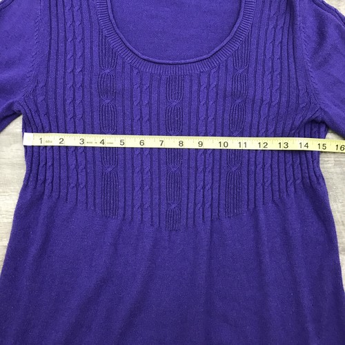 LIZ LANGE Maternity Classic Neckline Blue Knit Casual Sweater Women's Size Small