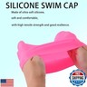 Hynhsun unisex silicone classic swimming cap for women and men, flexible, unisex, waterproof, intensive training, comfortable, anti-slip (Fuchsia)