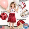 OFIHIDO Princess Costume for Girls Ocean Adventure,Princess Dress Up for Kids,Halloween Costume Birthday Gifts (4-5Years) Red