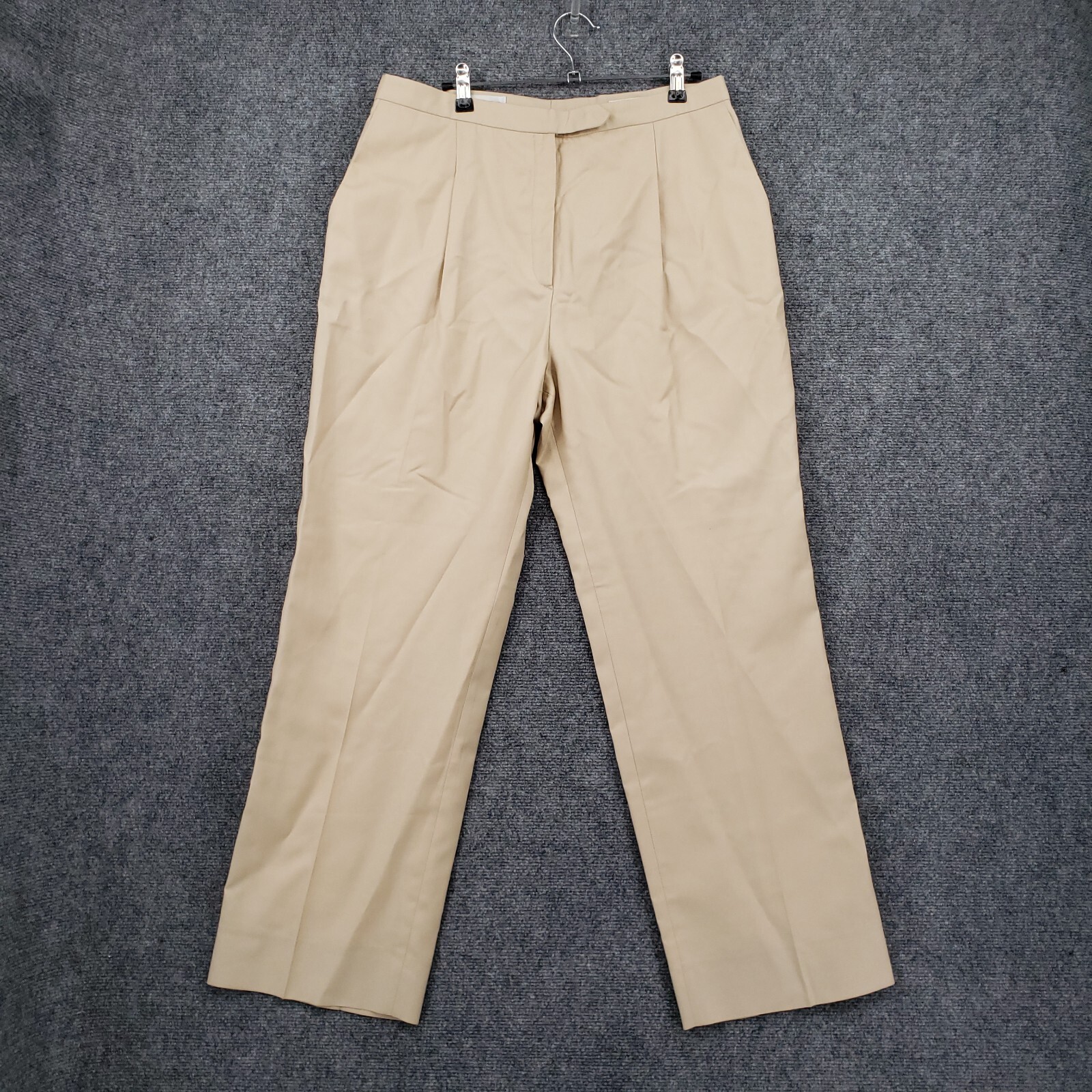 Bernard Zins Pants Womens 14 Beige Dress Lupin Wool Straight Bernard Zins Pants Womens 14 Beige Dress Lupin Wool Straight