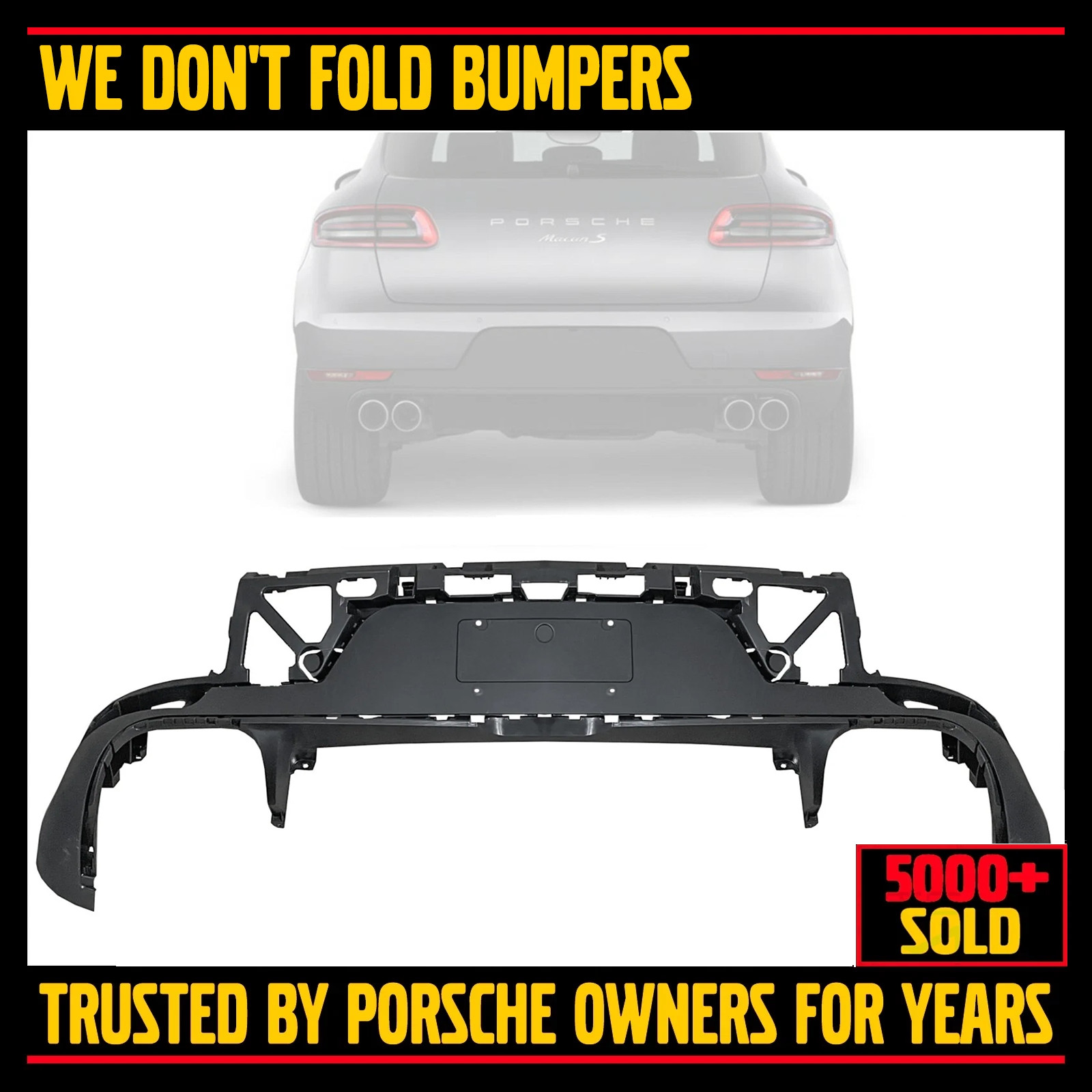 Porsche Macan 2014-UP Rear Bumper Diffuser Spoiler Valance Exhaust