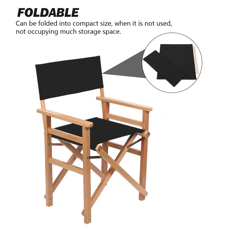Directors Chair Replacement Canvas 2-Set, Navy - 20x52cm