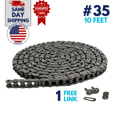 #35 Roller Chain 10 FT With 1 Connecting Link