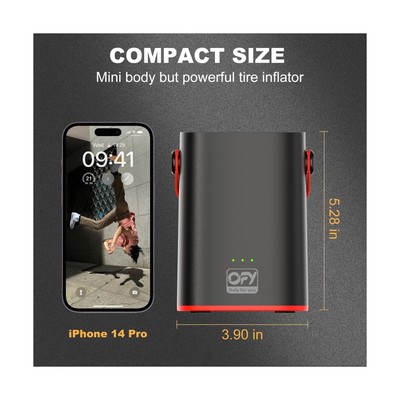 OFY Dual-Power Tire Inflator Portable Air Compressor for Car Tires, [Recharge...