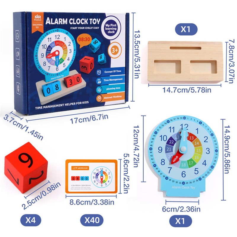 Learning Geared Clock Time Learning Clock Toy Kids Tell The Time Educational Toy