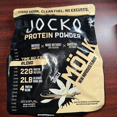 Jocko Mölk  Protein Powder (Vanilla) - Keto, Probiotics, 2lb.   Exp 8/2025