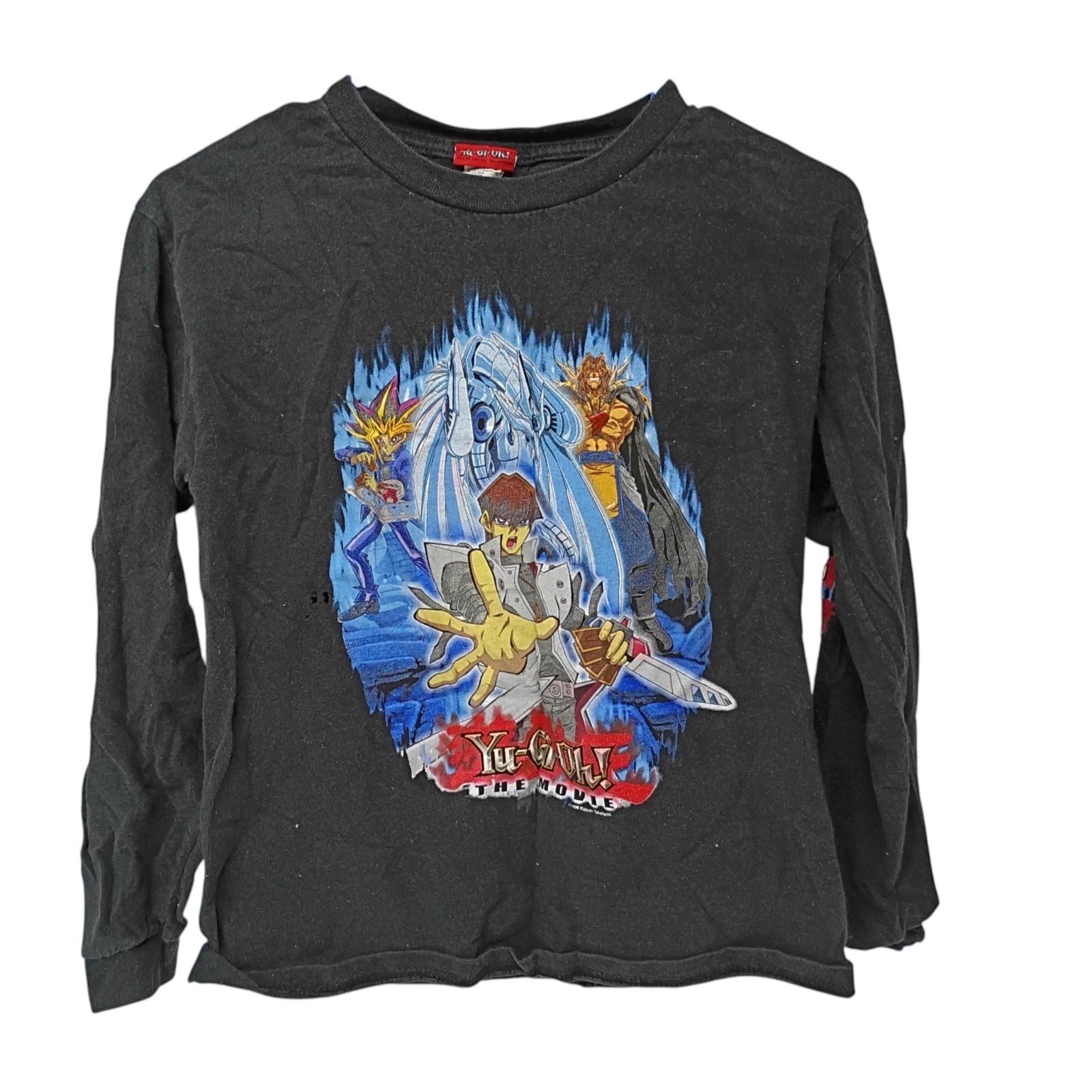 Yu-Gi-Oh The Movie 1996 Long Sleeve Graphic Shirt Black Youth M 8-10 Vintage 90s