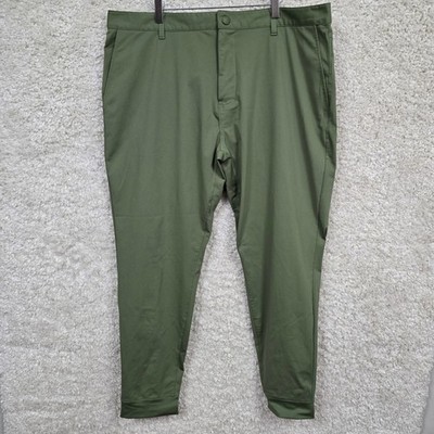 Rhone Performance Commuter Pants Mens 38x29 Green Zippered Cuff Slim Fit Joggers