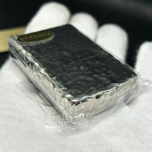 Zippo 5 Sided Processing Hammer Tone Silver Platinum Plate New