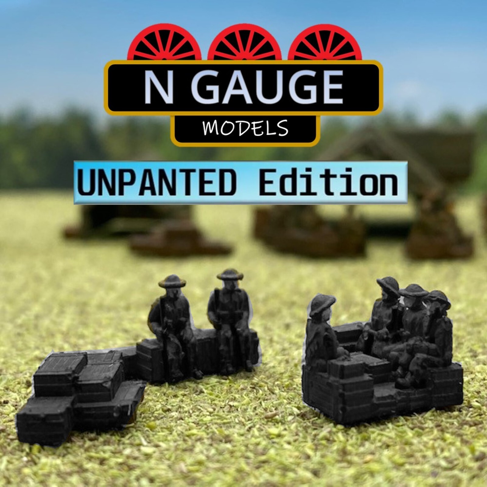 UNPAINTED - 1:148 N Scale Gauge WW2 Army Figures Pack (Soldier WW1 Military )