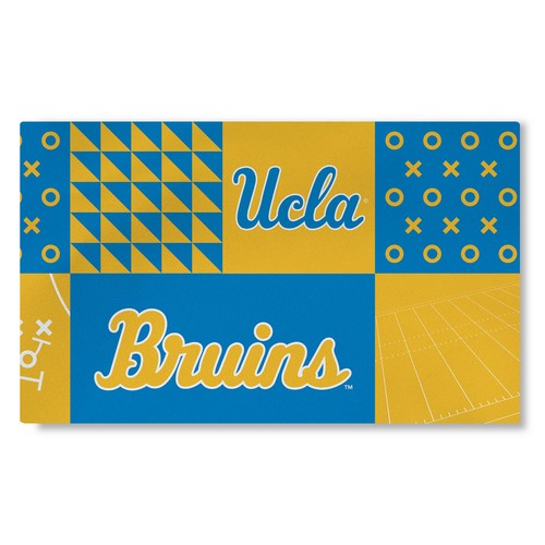 Моющийся коврик для гостиной Northwest NCAA UCLA Bruins Tide с цветными блоками, 36 x 60