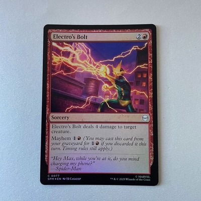 Magic the Gathering Marvel Spider Man #77 Electro's Bolt Foil