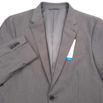 $270 Perry Ellis Gray Slim Fit Stretch Sport Coat Blazer Jacket Mens Size 38S