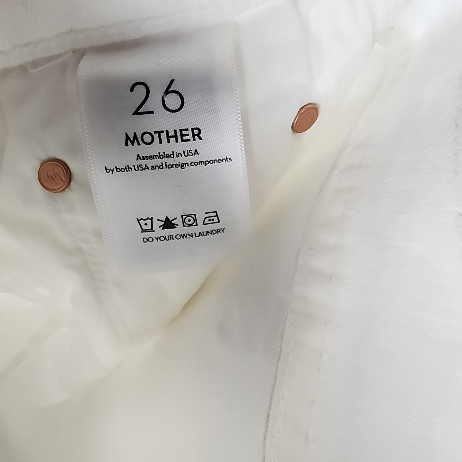 MOTHER The Smarty Pants Skimp High Rise Jeans Women's 26 Totally Innocent Solid - Picture 13 of 17