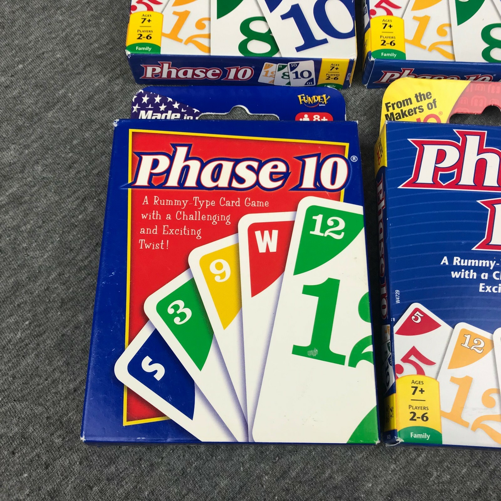 Lot of 4 Brand New Phase 10 Card Game Sets 2007 Fundex Mattel Fast Shipping!