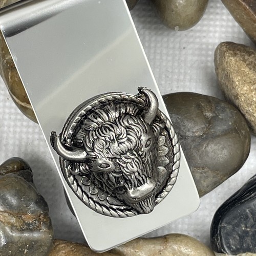 BUFFALO 3D Money Clip Stainless Steel Quality Wedding Party Gift FALL GIFTs Day