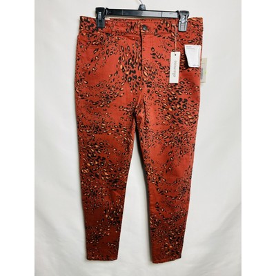 ELLA MOSS Women's Sable Cheetah Swirl High Rise Skinny Ankle Jean Sz 30 NWT stre