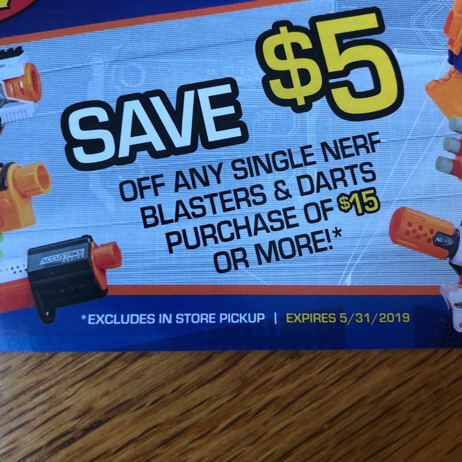 10x NERF Blasters and Darts Toy Coupons $5 Off $15 Purchase exp 5/31