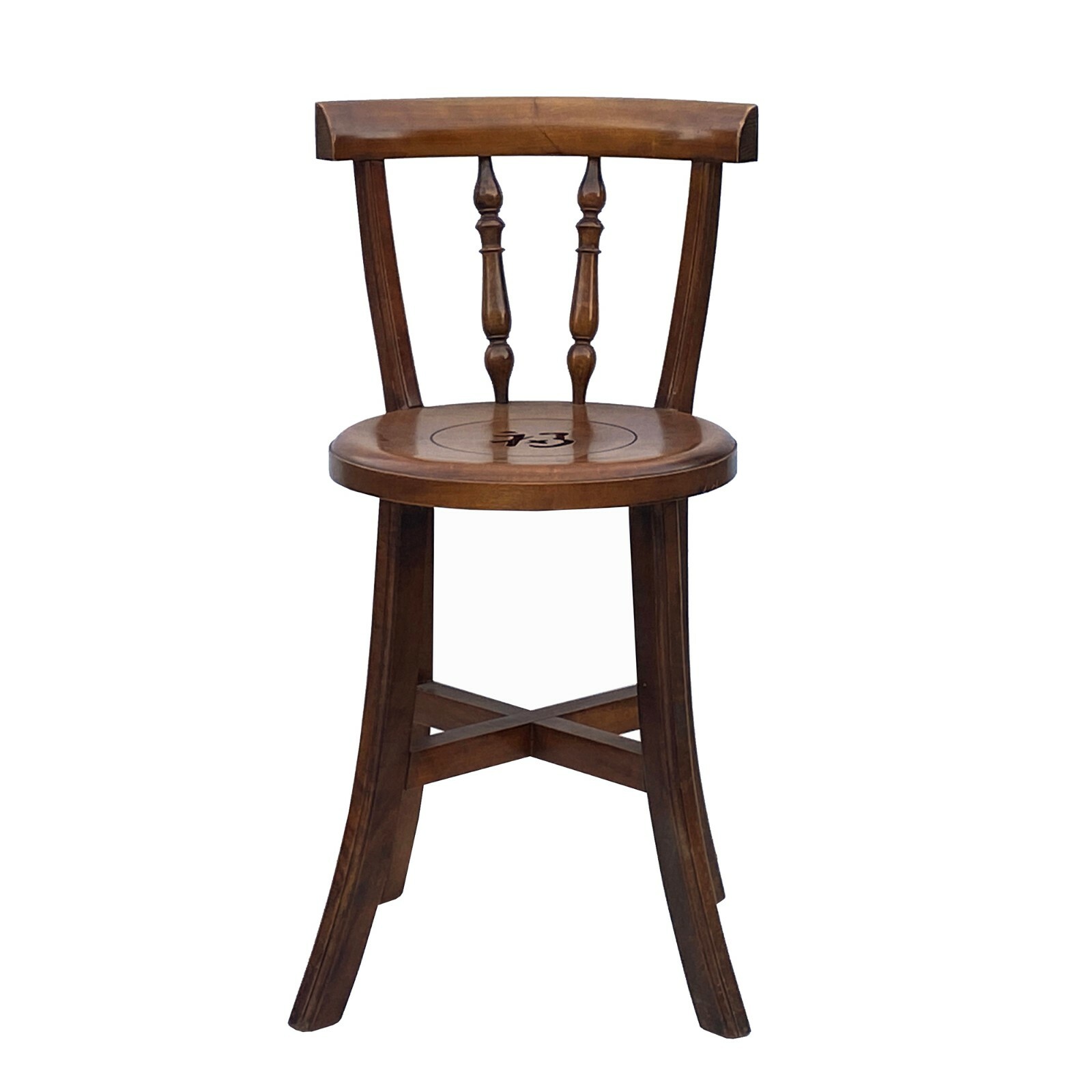 Chinese Handmade Round Light Brown Stain Fok Side Chair w Back cs6002 Chinese Handmade Round Light Brown Stain Fok Side Chair w Back cs6002