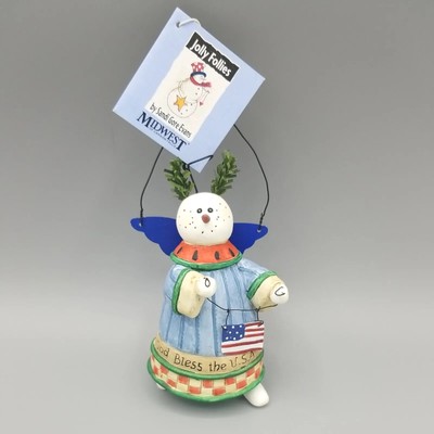 Midwest Jolly Follies Sandi Gore Evans Cannon Falls Snowman 4th of July Flag New