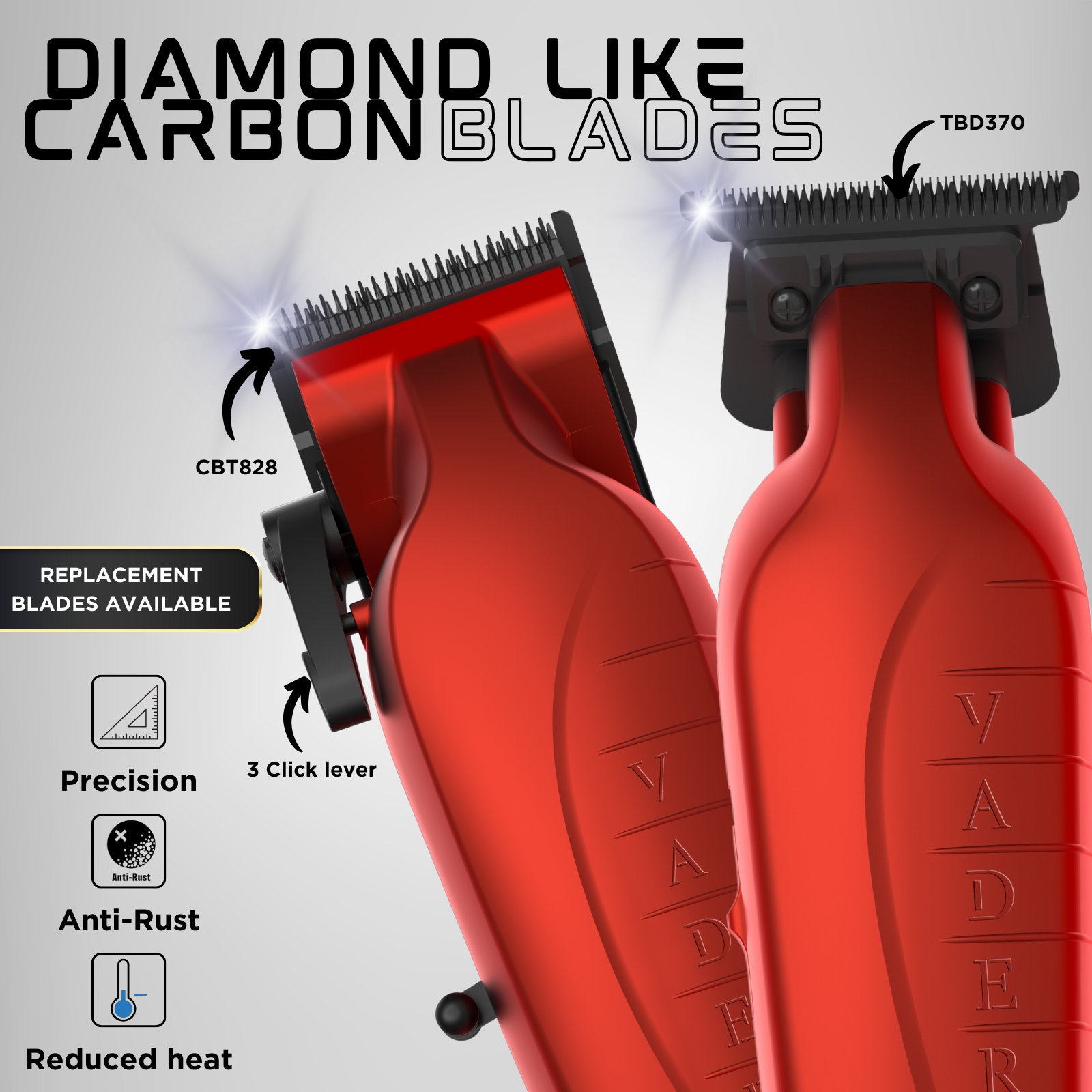 Supreme Trimmer 2-in-1 Vader Clipper & Trimmer DLC Set | STC5098 & ST3778 Red