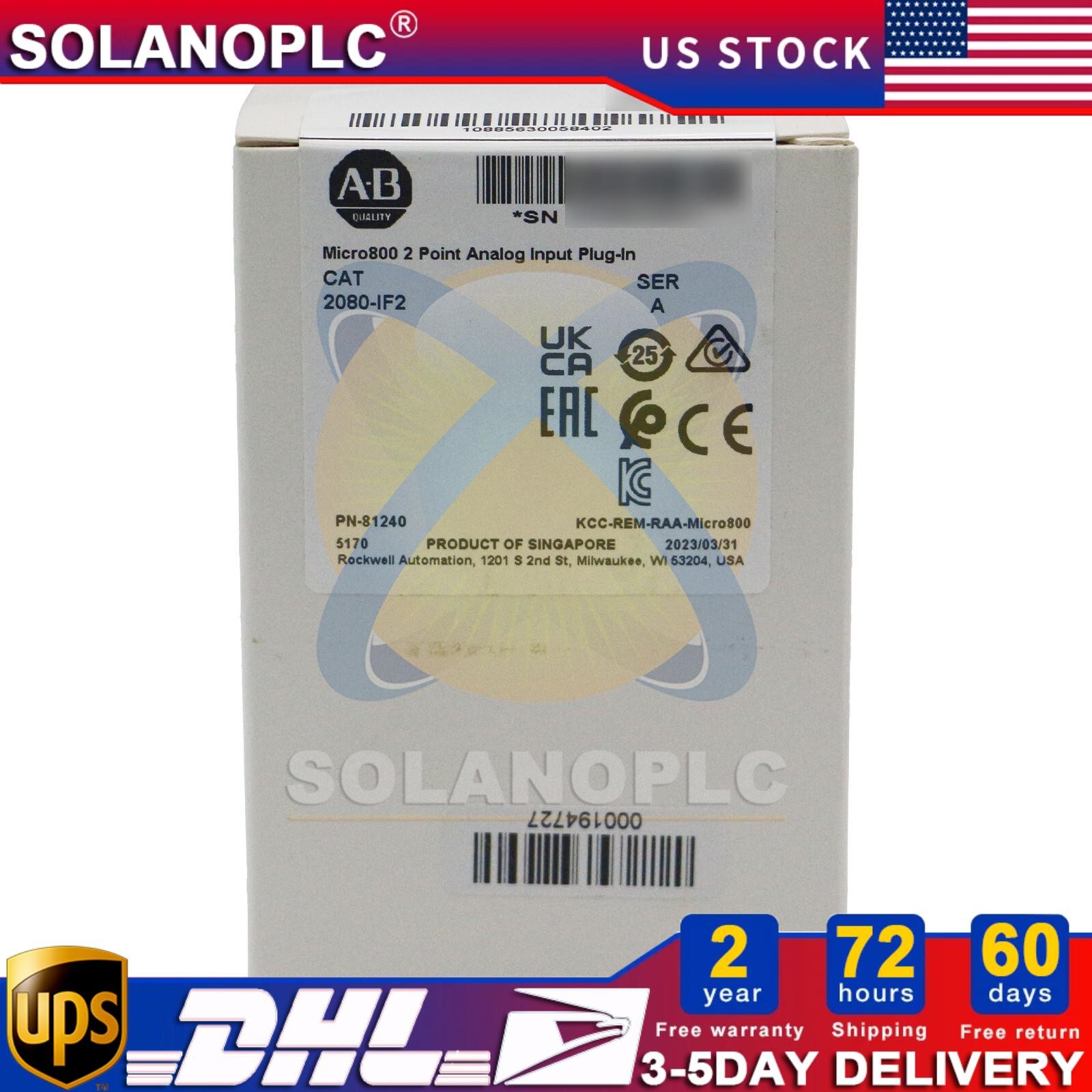 New Sealed Allen-Bradley 2080-IF2 Micro800 2 Point Analog Input