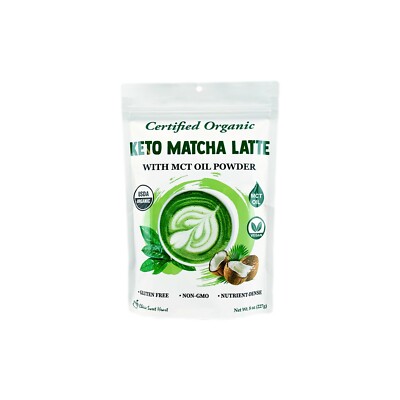 Organic Keto Japanese Matcha Latte w/ MCT Oil Coconut Milk Powder 8 oz