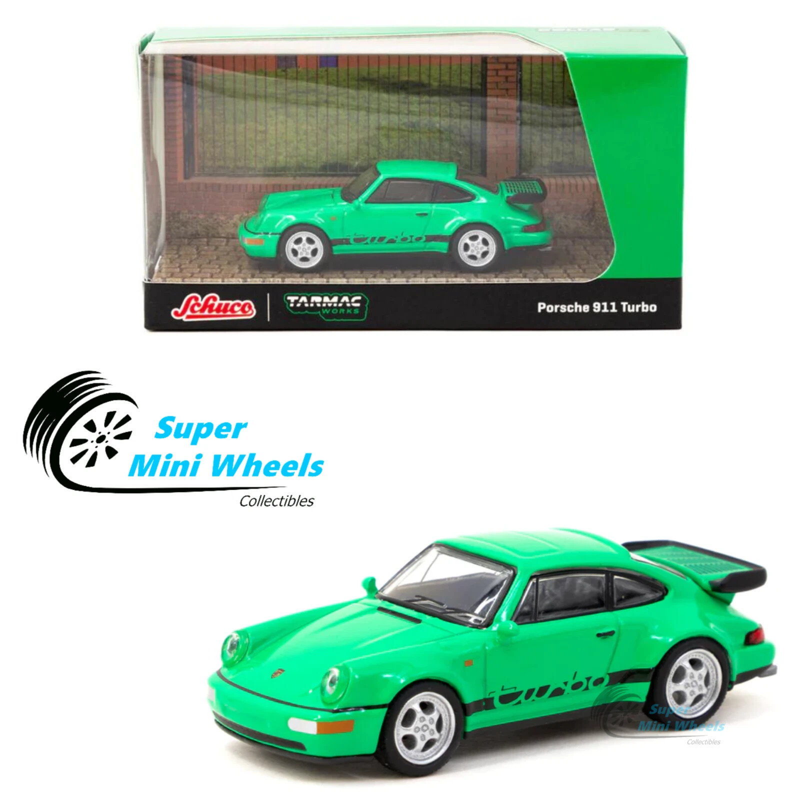 Tarmac Works x Schuco 1:64 Porsche 911 Turbo Green | eBay