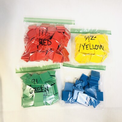 332 Math Color Tiles Manipulatives Plastic 1-inch Squares Educational Homeschool