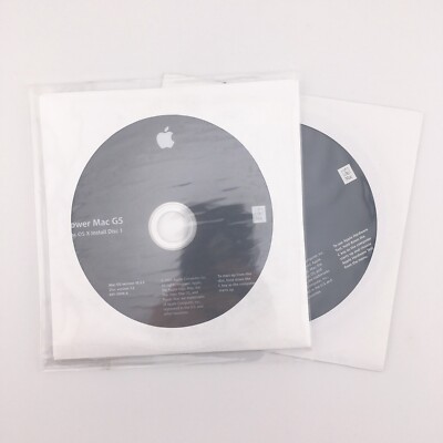 Apple Power Mac G5 Mac OS X Panther Install CD Disc 1 & 2 Version 10.3.4 2004