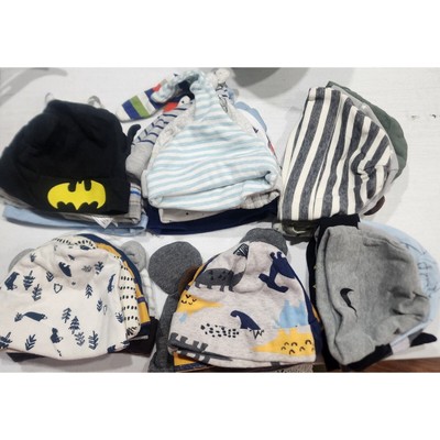 Baby Boy's Hats Lot of 34 Size Newborn 0-3m 3-6m 0-6m