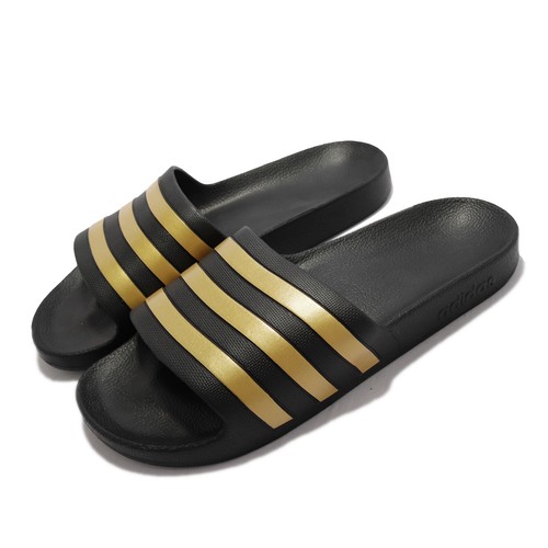 

Adidas Adilette Aqua Black Gold Мужские плавательные сандалии унисекс Тапочки EG1758, Черный, Adilette Aqua