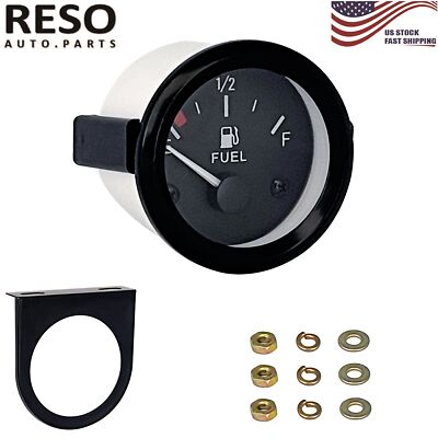 2'' 52mm Universal Fuel Level Gauge E-1/2-F Pointer Fuel Meter 240-33 ohm12V