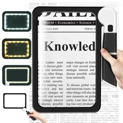 7.3 * 4.4'' Page 5X Magnifying Glass for Reading, Large Folding Lighted Magnif...
