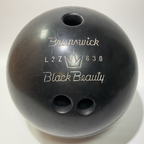 Vintage Brunswick Black Beauty Bowling Ball Only 15 - 16 lb