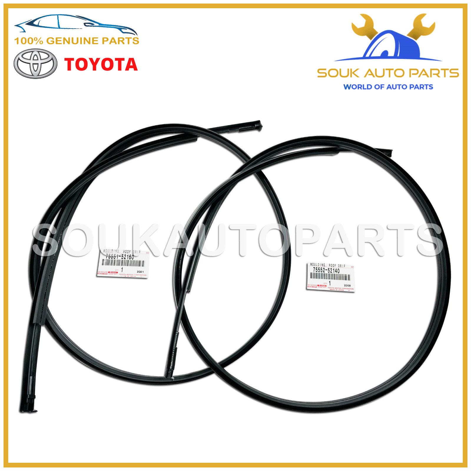 5.とうふ様　オーダー 75551-52160 75552-52140 Toyota Yaris ROOF DRIP SIDE FINISH