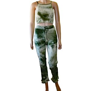 Storia Loungewear 2 piece Outfit Set Cropped Tank Top Pants front