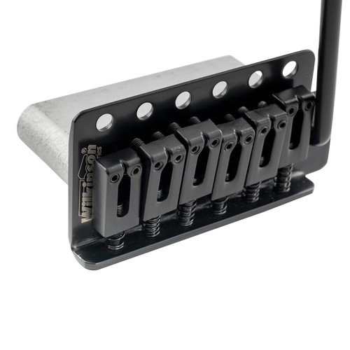 Wilkinson Black 52.5mm 6-Screw Modern Saddle Tremolo Bridge For Strat ST Guitar