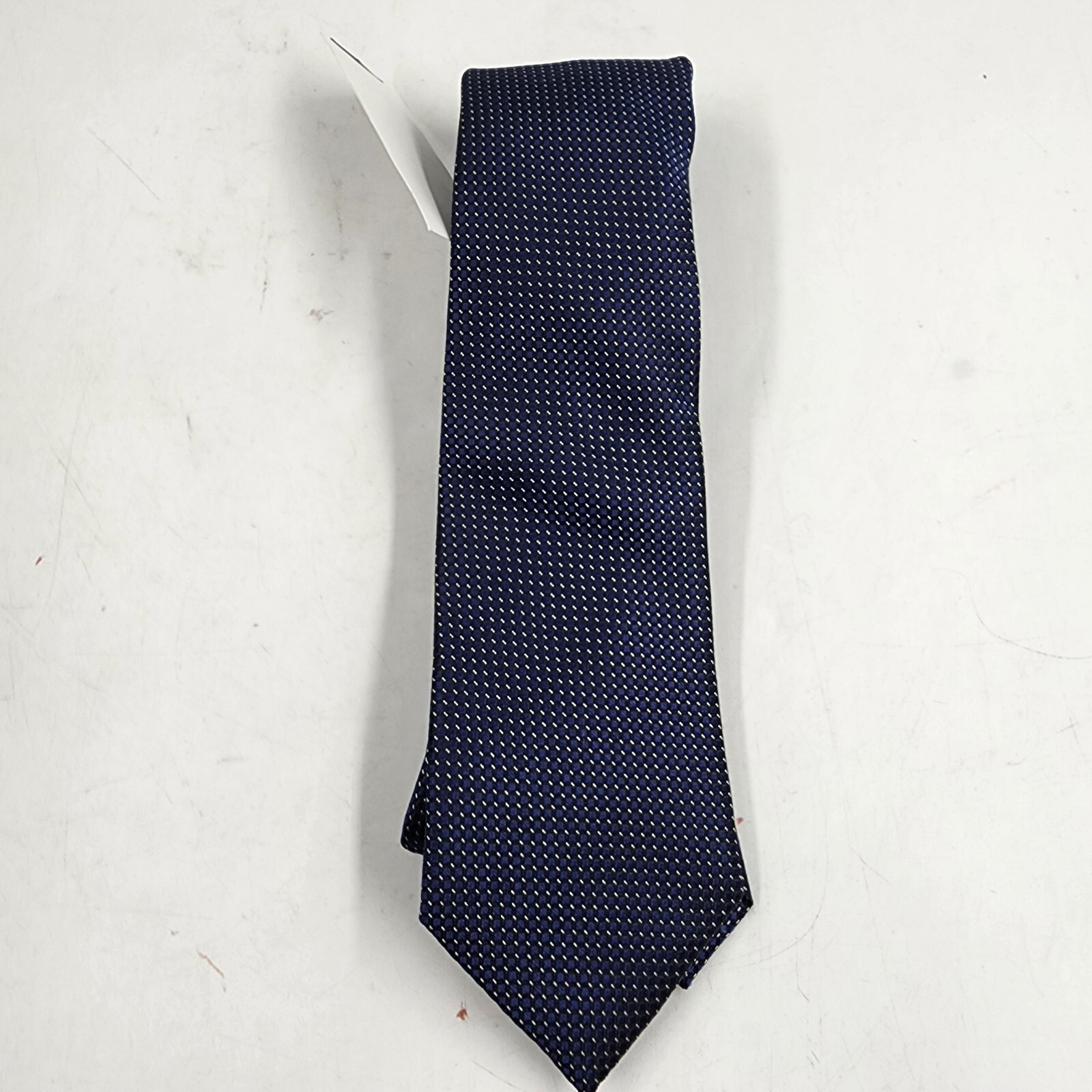 The Men's Store at Bloomingdale's Dot Micro Neat Silk Classic Tie Men's 8 Navy - Picture 1 of 12