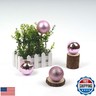Emopeak 24Pcs Christmas Balls Ornaments for Xmas Christmas Tree - 4 Style Shatterproof Christmas Tree Decorations Hanging Ball for Holiday Wedding Party Decoration (Pink, 1.6