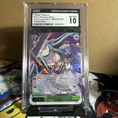 Weiss Schwarz CGC 10 GM Signed DATE A LIVE Vol.2 Natsumi DAL/W99-027SP Foil ENG