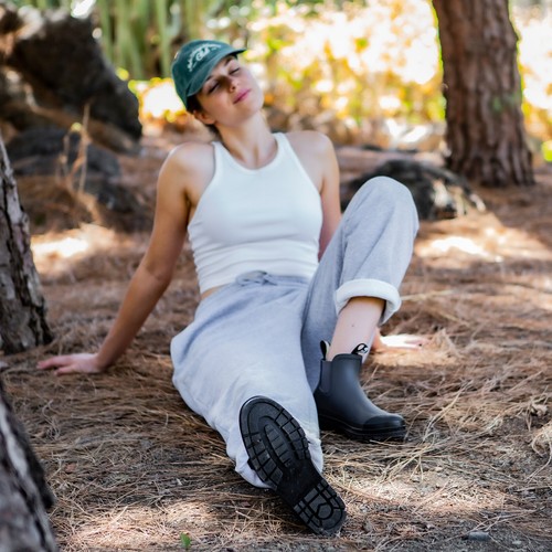 HISEA Women Waterproof Chelsea Boots Fashion Ankle Rain Boots withComfort Insole