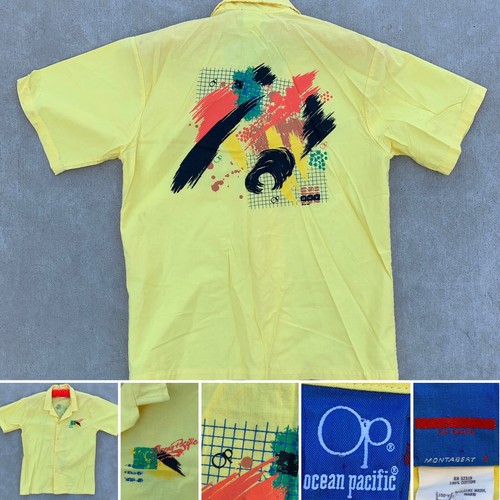 Vintage Op Shirt Ocean Pacific 80s 1980s Geometric Graphics Vintage Op Shirt Ocean Pacific 80s 1980s Geometric Graphics