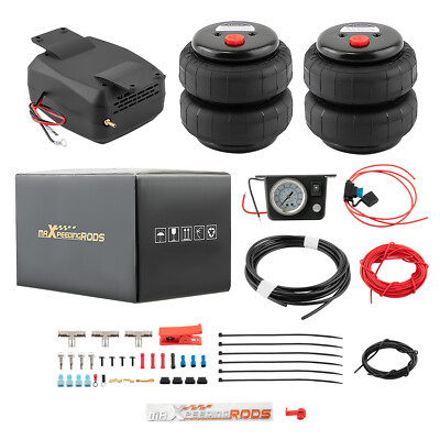 Air Suspension Spring Bag + Compressor Controller Kit For Toyota Ford Holden Van