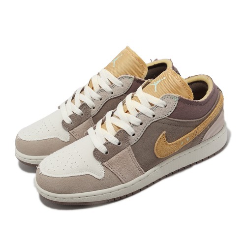 

Nike Air Jordan 1 Low SE CRAFT GS Inside Out Taupe Haze Kids Casual DZ4465-200, Коричневый, Air Jordan 1 Low Se Craft Gs