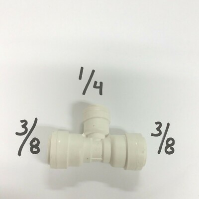 Mur-lok 3/8'' Union Tee, 3/8'' x 1/4'' x 3/8'', Quick Connect Tube T Fitting